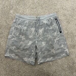 Ten Thousand Session Short Large 7" Grey Camo Lined Athletic Training TTSH004V2
